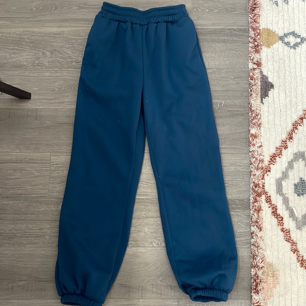 Blue sweatpants